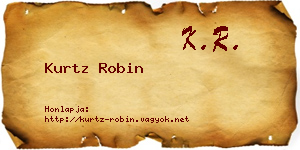 Kurtz Robin névjegykártya